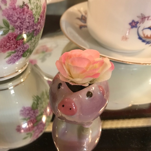 Vintage Other - Mini Glass Pig Vase Vintage Other - Mini Glass Pig Vase